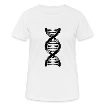 DNA-Strang Doppelhelix mit Wasserstoffbrücken - Frauen T-Shirt atmungsaktiv - Weiß - Vorne - AI Model Female 172 dark (172cm)