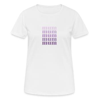 mum lila - Frauen T-Shirt atmungsaktiv - Weiß - Vorne - AI Model Female 172 dark (172cm)