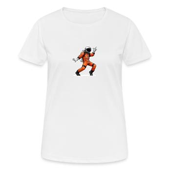 Dancing Spaceman - Women's Breathable T-Shirt - white - Front - AI Model Female 172 dark (172cm)