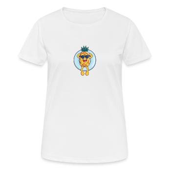 Ananas flottant frais - T-shirt respirant Femme - blanc - Devant - AI Model Female 172 dark (172cm)
