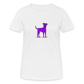 Hund - Frauen T-Shirt atmungsaktiv - Weiß - Vorne - AI Model Female 172 dark (172cm)
