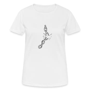 Broken chain gift - Women's Breathable T-Shirt - white - Front - AI Model Female 172 dark (172cm)