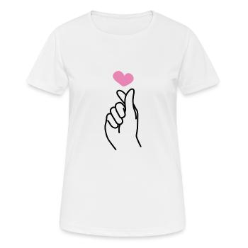 K Pop Finger Korean Pop K-Pop Snap Musik Geschenk - Frauen T-Shirt atmungsaktiv - Weiß - Vorne - AI Model Female 172 dark (172cm)