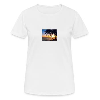 Sonnenuntergang - Frauen T-Shirt atmungsaktiv - Weiß - Vorne - AI Model Female 172 dark (172cm)