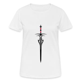 Élément d’épée - T-shirt respirant Femme - blanc - Devant - AI Model Female 172 dark (172cm)