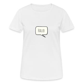Bonjour - T-shirt respirant Femme - blanc - Devant - AI Model Female 172 dark (172cm)