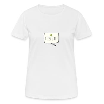 Alles Gute - Frauen T-Shirt atmungsaktiv - Weiß - Vorne - AI Model Female 172 dark (172cm)