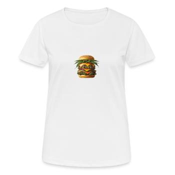 Stoner Burger - T-shirt respirant Femme - blanc - Devant - AI Model Female 172 dark (172cm)
