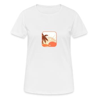 Tropical landscape - T-shirt respirant Femme - blanc - Devant - AI Model Female 172 dark (172cm)