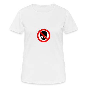 Grey Aliens Prohibited Sign - Women's Breathable T-Shirt - white - Front - AI Model Female 172 dark (172cm)