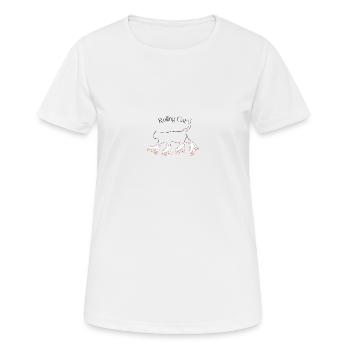 Roller skates cat hangover scooter - Women's Breathable T-Shirt - white - Front - AI Model Female 172 dark (172cm)