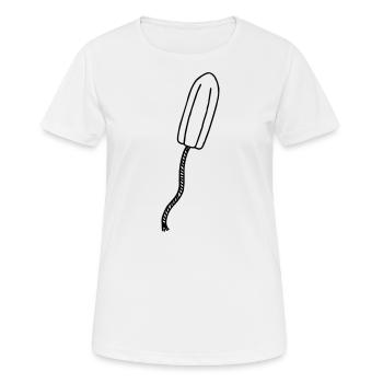 Tampon black. Feminists set a sign. - Women's Breathable T-Shirt - white - Front - AI Model Female 172 dark (172cm)