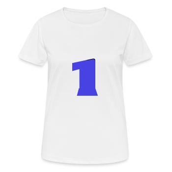 1. 1 AN. 1er ANNIVERSAIRE. ANNIVERSAIRE 1 AN - T-shirt respirant Femme - blanc - Devant - AI Model Female 172 dark (172cm)
