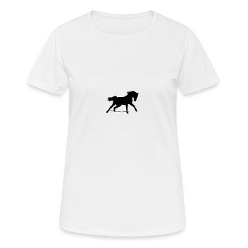 cheval - T-shirt respirant Femme - blanc - Devant - AI Model Female 172 dark (172cm)