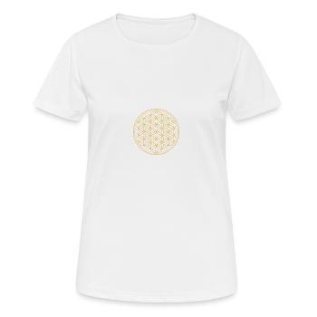 Fleur de vie - T-shirt respirant Femme - blanc - Devant - AI Model Female 172 dark (172cm)