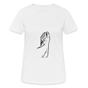 Pieds Pieds Soins des pieds Podologie - T-shirt respirant Femme - blanc - Devant - AI Model Female 172 dark (172cm)