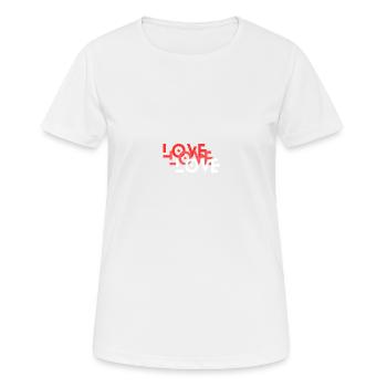 Love - Women's Breathable T-Shirt - white - Front - AI Model Female 172 dark (172cm)
