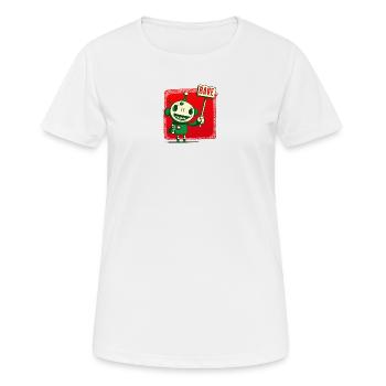 Raveman - Frauen T-Shirt atmungsaktiv - Weiß - Vorne - AI Model Female 172 dark (172cm)