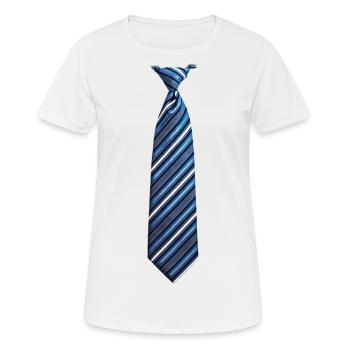 tie 3 - Women's Breathable T-Shirt - white - Front - AI Model Female 172 dark (172cm)