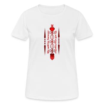 The Great Love Arrow - Women's Breathable T-Shirt - white - Front - AI Model Female 172 dark (172cm)