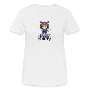 Samouraï Chibi - T-shirt respirant Femme - blanc - Devant - AI Model Female 172 dark (172cm)