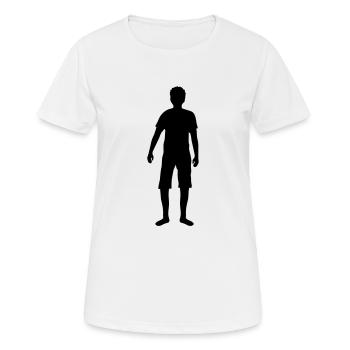 mann junge maennlich vater sommer kurze hose cool - Frauen T-Shirt atmungsaktiv - Weiß - Vorne - AI Model Female 172 dark (172cm)