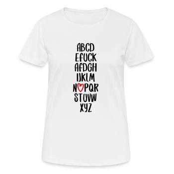 ABC Spruch fuck AFD Politik Wahlkampf Schrift - Frauen T-Shirt atmungsaktiv - Weiß - Vorne - AI Model Female 172 dark (172cm)