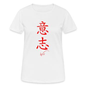 Japonais - T-shirt respirant Femme - blanc - Devant - AI Model Female 172 dark (172cm)