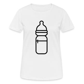 Flasche - Frauen T-Shirt atmungsaktiv - Weiß - Vorne - AI Model Female 172 dark (172cm)