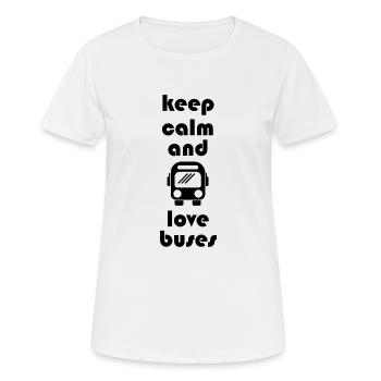 Bus bus bus autobus scolaire - T-shirt respirant Femme - blanc - Devant - AI Model Female 172 dark (172cm)