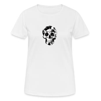Crâne de chat - T-shirt respirant Femme - blanc - Devant - AI Model Female 172 dark (172cm)