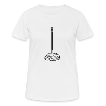 Besen - Frauen T-Shirt atmungsaktiv - Weiß - Vorne - AI Model Female 172 dark (172cm)