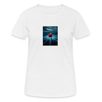 Heart on broken - Women's Breathable T-Shirt - white - Front - AI Model Female 172 dark (172cm)