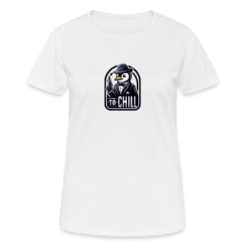 Licensed to Chill - Frauen T-Shirt atmungsaktiv - Weiß - Vorne - AI Model Female 172 dark (172cm)