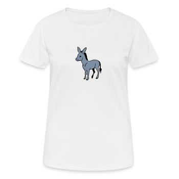 Âne - T-shirt respirant Femme - blanc - Devant - AI Model Female 172 dark (172cm)