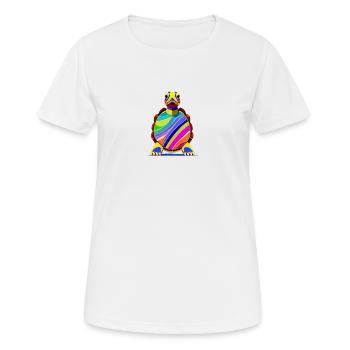 Tortue - T-shirt respirant Femme - blanc - Devant - AI Model Female 172 dark (172cm)