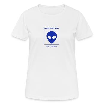 À la recherche d’un nouveau monde - T-shirt respirant Femme - blanc - Devant - AI Model Female 172 dark (172cm)