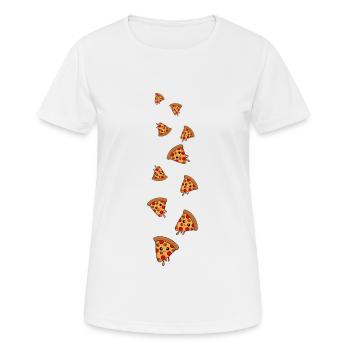 Pizza Comic - Frauen T-Shirt atmungsaktiv - Weiß - Vorne - AI Model Female 172 dark (172cm)