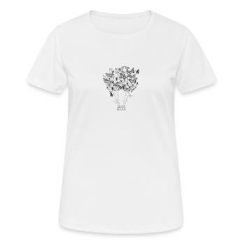 Schmetterling - Frauen T-Shirt atmungsaktiv - Weiß - Vorne - AI Model Female 172 dark (172cm)