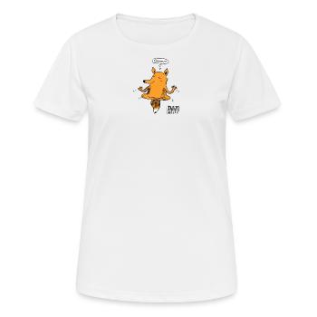Om Oooommm Fuchs neue Wahrnehmung - Frauen T-Shirt atmungsaktiv - Weiß - Vorne - AI Model Female 172 dark (172cm)