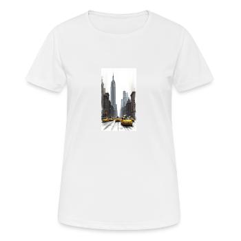New York - Frauen T-Shirt atmungsaktiv - Weiß - Vorne - AI Model Female 172 dark (172cm)