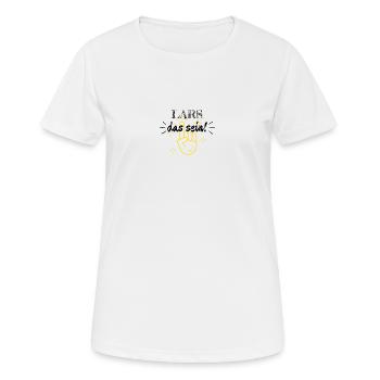 LARS das sein! - Frauen T-Shirt atmungsaktiv - Weiß - Vorne - AI Model Female 172 dark (172cm)