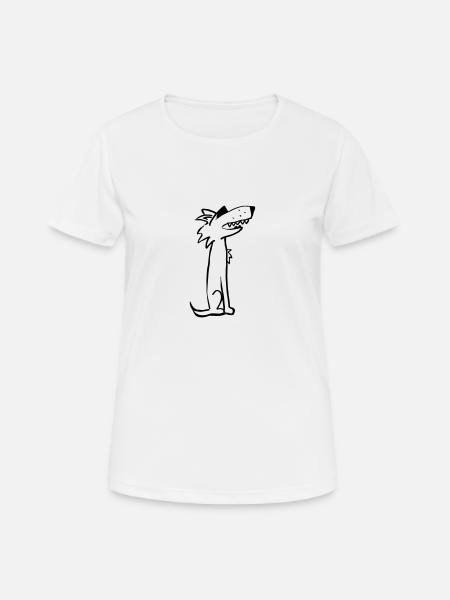 GFK - Wolf - Frauen T-Shirt atmungsaktiv - Weiß
