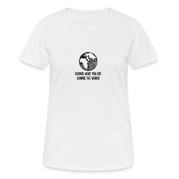 Vegan Plant Based Health Healing Detox - T-shirt respirant Femme - blanc - Devant - AI Model Female 172 dark (172cm)