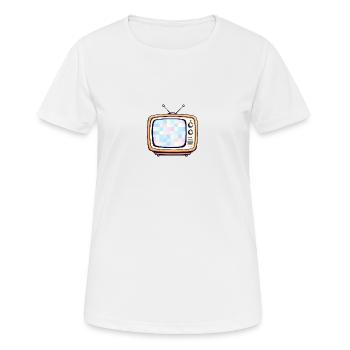 Retro TV - Frauen T-Shirt atmungsaktiv - Weiß - Vorne - AI Model Female 172 dark (172cm)