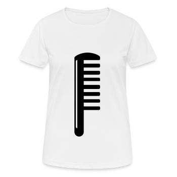 Icône de coiffeur peigne - T-shirt respirant Femme - blanc - Devant - AI Model Female 172 dark (172cm)