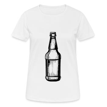 Beer Bottle Beer Drinking Symbol - Women's Breathable T-Shirt - white - Front - AI Model Female 172 dark (172cm)