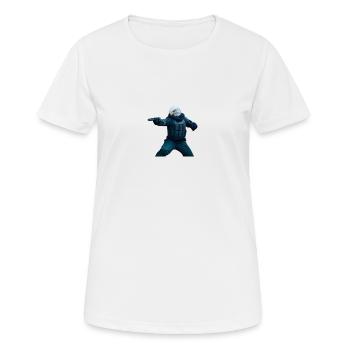 Aigle avec revolver - T-shirt respirant Femme - blanc - Devant - AI Model Female 172 dark (172cm)