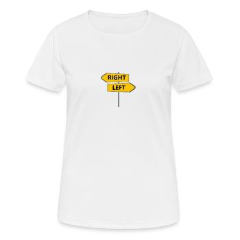 RIGHT LEFT - Women's Breathable T-Shirt - white - Front - AI Model Female 172 dark (172cm)