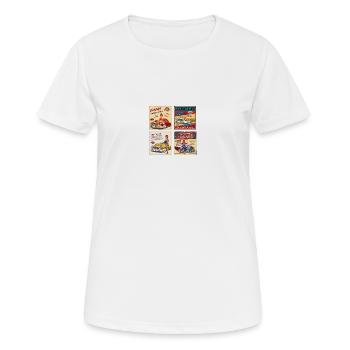 Vintage Auto Poster, Oldtimer, Vintage Poster, - Frauen T-Shirt atmungsaktiv - Weiß - Vorne - AI Model Female 172 dark (172cm)